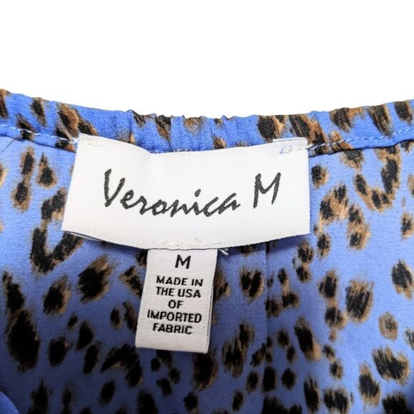 VERONICA M Animal Print Surplice Front Tank Top M - Picture 3 of 6